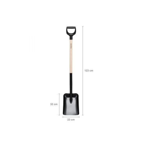 Лопата совковая с дер. черенком и ручкой FISKARS