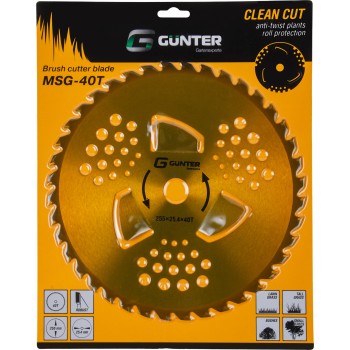 Нож для мотокосы 40 зуб. 255х1.3х25.4 мм GUNTER