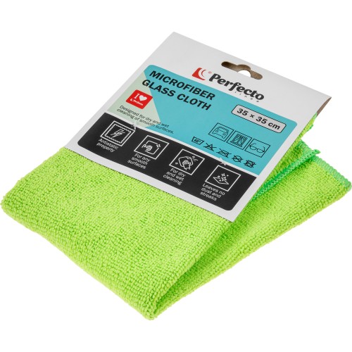 Салфетка из микрофибры 1 шт., 35х35 см, Универсальная, PERFECTO LINEA