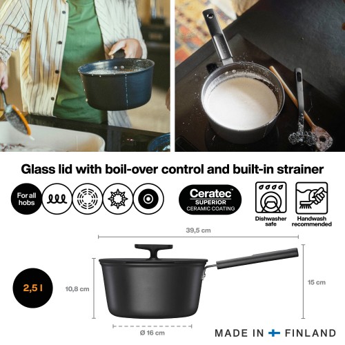 Соусник с крышкой 2,5л Hard Face FISKARS