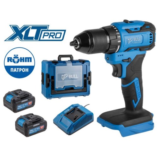 Аккум. дрель-шуруповерт BULL SR 1804 R-series, 50 Н*м, 2х4 А*ч