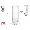 Ваза для цветов, стеклянная, 35х12 см., серия Crystal,  PERFECTO LINEA