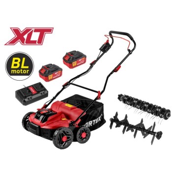 Аккум. аэратор-скарификатор WORTEX CAE 3736 ALL1 XLT SET БЕСЩЁТ.ДВИГ., 18В+18В, шир. 37 см