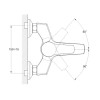 Смеситель для ванны D40-A, серия 630 ECONOCE