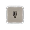 Розетка с двумя USB-разъемами (узел, скрытая) песочная, Astrum BYLECTRICA