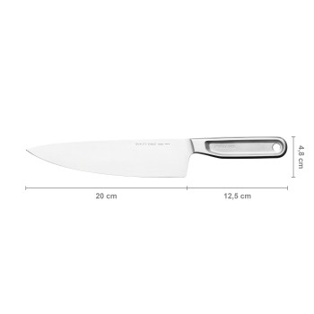 Нож поварской 20см цельнометаллический All Steel Fiskars