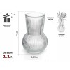 Ваза для цветов, стеклянная, 19х11,5 см, серия Floral, PERFECTO LINEA