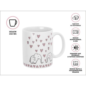 Кружка керамическая, 350 мл., LOVELY ANIMALS-4, PERFECTO LINEA