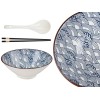 Миска керамическая с ложкой и палочками для еды, серия RAMEN, wave, PERFECTO LINEA