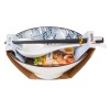 Миска керамическая с ложкой и палочками для еды, серия RAMEN, wave, PERFECTO LINEA