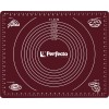 Коврик для теста с мерными делениями, силиконовый, 50х40 см, BURGUNDY, PERFECTO LINEA