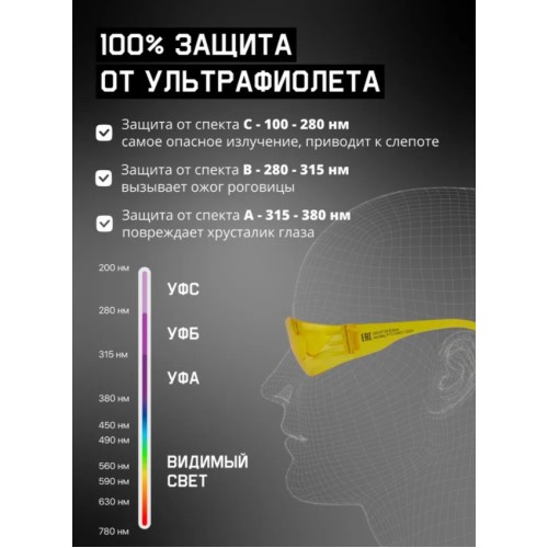 Очки открытые JETA SAFETY Eclipse янтарные