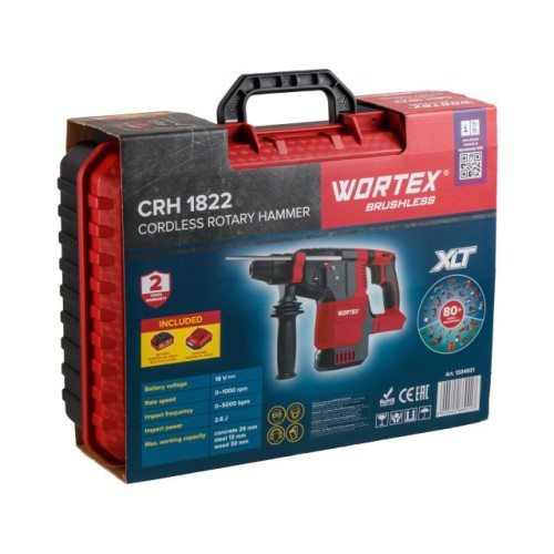 Аккум. перфоратор WORTEX CRH 1822, 26 мм, 1х4 А*ч
