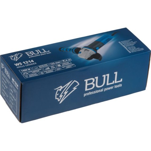 Одноручная углошлифмашина BULL WS 1214 125 мм, плав. пуск., рег. об, конст. эл