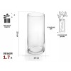 Ваза для цветов, стеклянная, 25х10 см., серия Crystal, PERFECTO LINEA