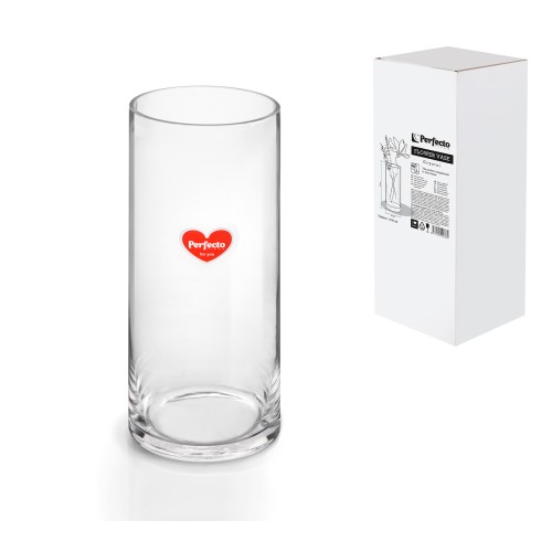 Ваза для цветов, стеклянная, 25х10 см., серия Crystal, PERFECTO LINEA