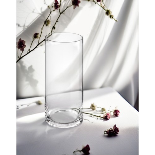 Ваза для цветов, стеклянная, 25х10 см., серия Crystal, PERFECTO LINEA