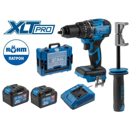 Аккум. дрель-шуруповерт BULL SR 1806 R-series, Удар., 80 Н*м, 2х6 А*ч