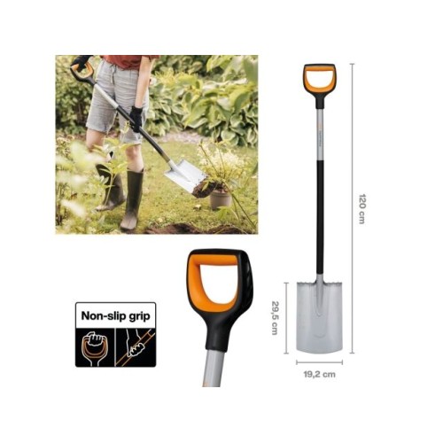 Лопата штыковая с закругленным лезвием Xact FISKARS