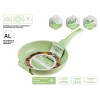 Сковорода ф 26х5.8 см, алюм., антиприг. покр., серия Cook&Fun, зеленая, PERFECTO LINEA