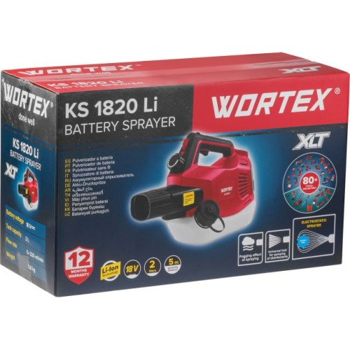 Аккум. опрыскиватель WORTEX KS 1820 Li ALL1 XLT SET 18В, 4 Ач акб, 2 л, 200 мл/мин