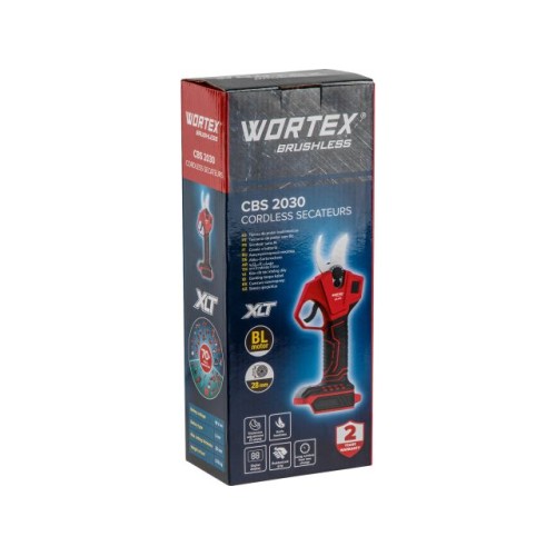 Аккум. секатор WORTEX CBS 2030 ALL1 XLT SOLO БЕСЩЕТ., 18 В, ветки до 28 мм