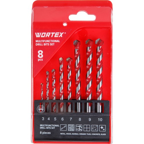 Набор сверл универсальных 8 шт. WORTEX