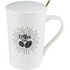 Кружка керамическая с крышкой и ложкой, 350 мл., COFFEE TIME, PERFECTO LINEA