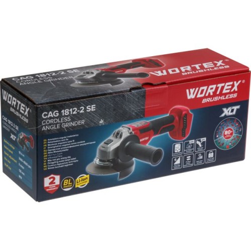 Аккум. углошлифмашина WORTEX CAG 1812-2 SE, 125 мм
