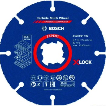Круг отрезной 115х1,0x22.23 мм по дереву  X-LOCK CARBIDE BOSCH