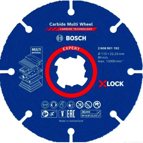 Круг отрезной 115х1,0x22.23 мм по дереву  X-LOCK CARBIDE BOSCH