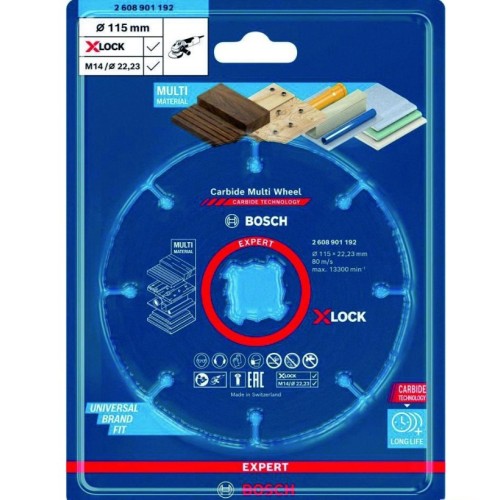 Круг отрезной 115х1,0x22.23 мм по дереву  X-LOCK CARBIDE BOSCH