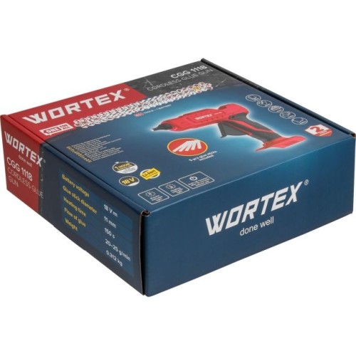 Аккум. клеевой пистолет WORTEX CGG 1118 18В, 11 мм