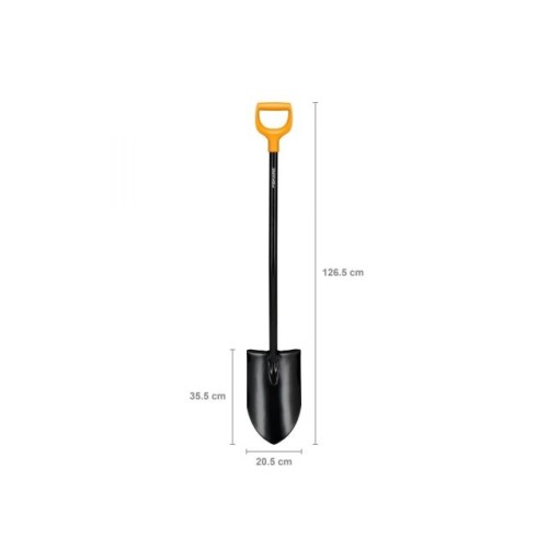 Лопата штыковая с удлиненным лезвием и удлин ручкой FISKARS