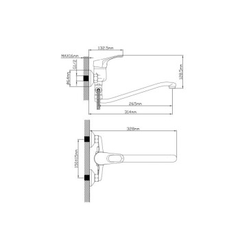Смеситель для ванны (Lt) D40, серия BAS AV Engineering