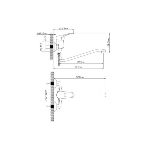 Смеситель для ванны (Lt) D40, серия BAS AV Engineering