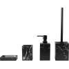 Набор аксессуаров для ванной комнаты, 4 предмета, MARBLE, черный, PERFECTO LINEA
