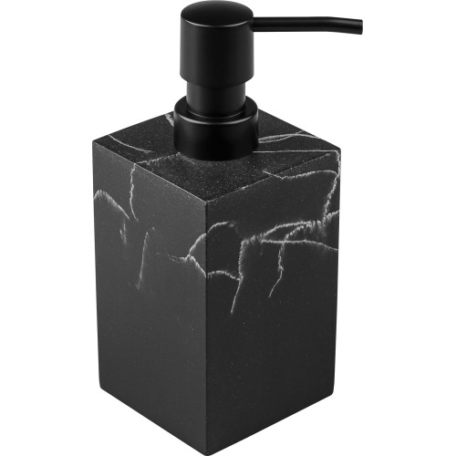 Набор аксессуаров для ванной комнаты, 4 предмета, MARBLE, черный, PERFECTO LINEA