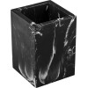 Набор аксессуаров для ванной комнаты, 4 предмета, MARBLE, черный, PERFECTO LINEA