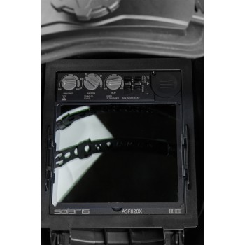 Щиток сварщика с самозатемняющимся светофильтром Solaris ASF820X (серый металлик)