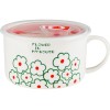Кружка для супа с крышкой с паровыпуском, 850 мл, керамическая, FLORALS-1, PERFECTO LINEA