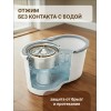 Швабра с отжимным ведром AquaSpin, бело-серая, PERFECTO LINEA
