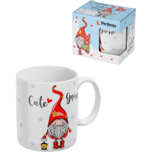 Кружка керамическая, в кор., 350 мл., CUTE GNOME-4, PERFECTO LINEA