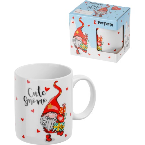 Кружка керамическая, в кор., 350 мл., CUTE GNOME-2, PERFECTO LINEA