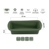 Форма для выпечки, силиконовая, прямоугольная, 27 х 13.5 х 6 см, NATURAL GREEN, PERFECTO LINEA