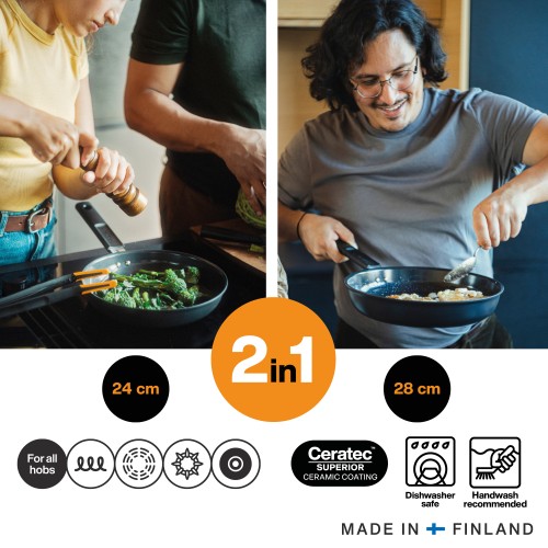Сковорода ф28 см Hard Face FISKARS
