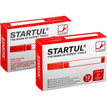 Маркер промышл. перманентный фетровый красный STARTUL PROFI (ST4340-03)