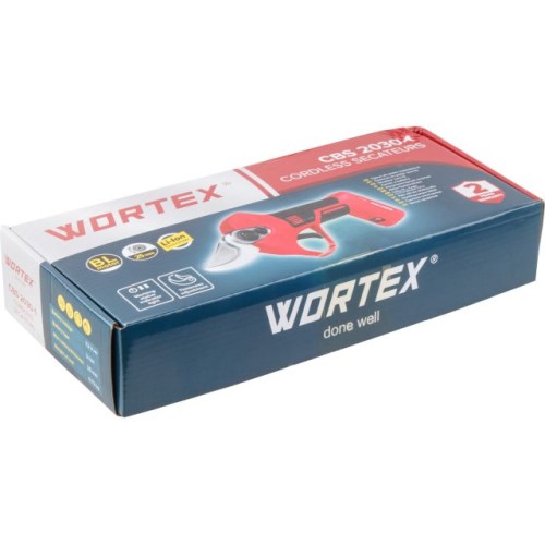 Аккум. секатор WORTEX CBS 2030-1 БЕСЩЕТ., 7.2 В, ветки до 25 мм