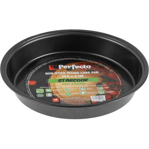 Форма для выпечки, круглая, 24.5х4 см, антипригарное покрытие, STARCOOK, PERFECTO LINEA