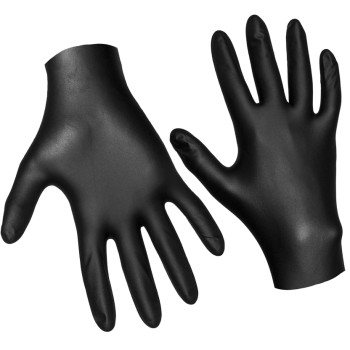 Перчатки нитриловые ультрапрочные, р-р 9/L черные (уп. 50 пар), Jeta Safety